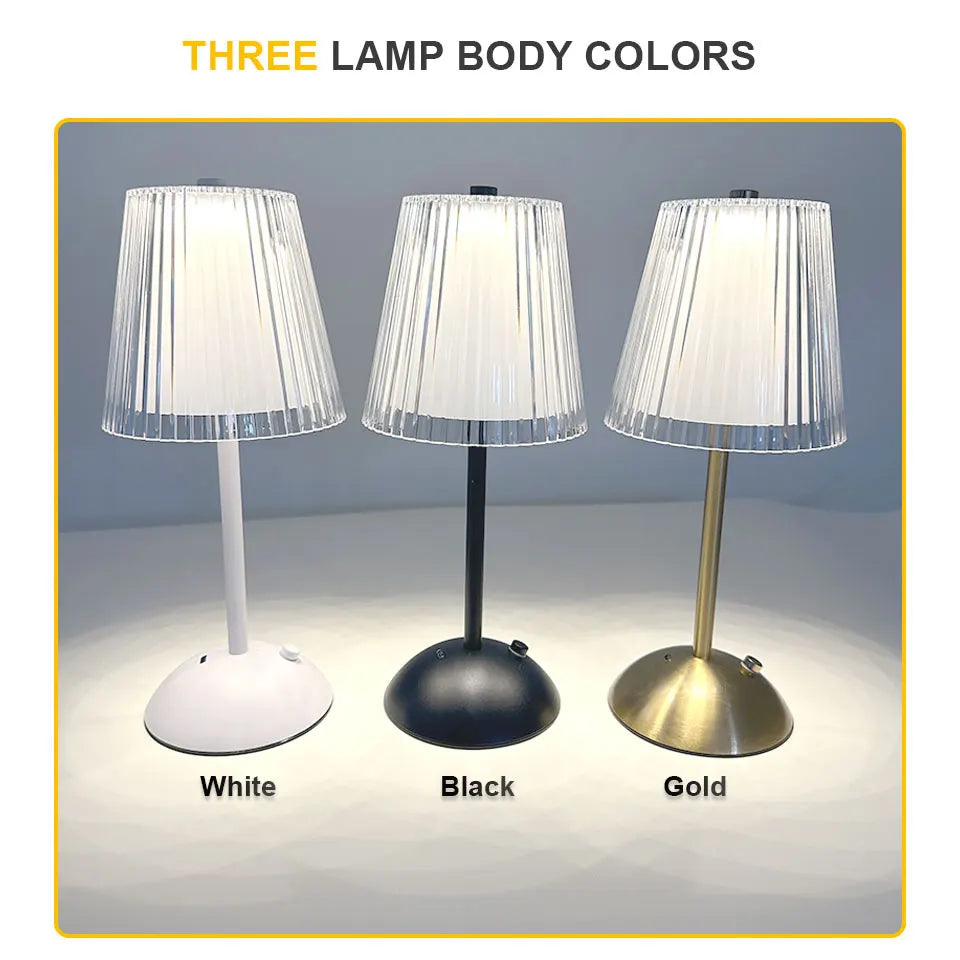 LED Table Lamp Touch Sensor Rechargeable Night Light Nordic interior Dimming Stand LED Bedside Lamp Restaurant Hotel Bar Bedroom