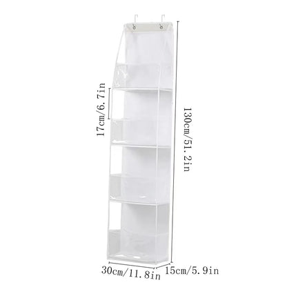 1pc 4 /6Layer Over The Door Hanging Organizer Cosmetics Wall Hanging Storage Organizerfor Nursery Bathroom Closet Bedroom Dorm
