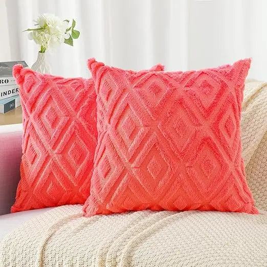 1pc Modern Rhombus Velvet Throw Pillow Cover Soft Solid Pillow Case Decor Square Cushion For Sofa Bedroom Home Pillowcase 45x45