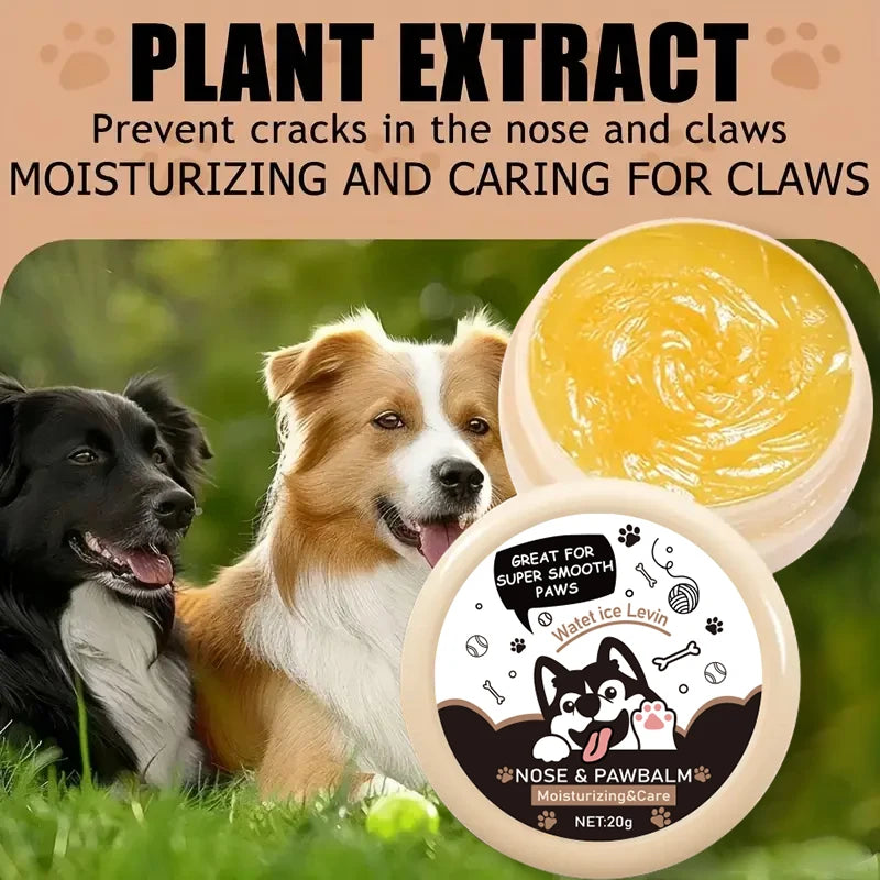 20g Dog Nose and Paw Balm Dog Paw Cream Cats Dogs Paw Protector Cream Pet Feet Moisturizer Pet Crack Feet Repair Pet Accessories