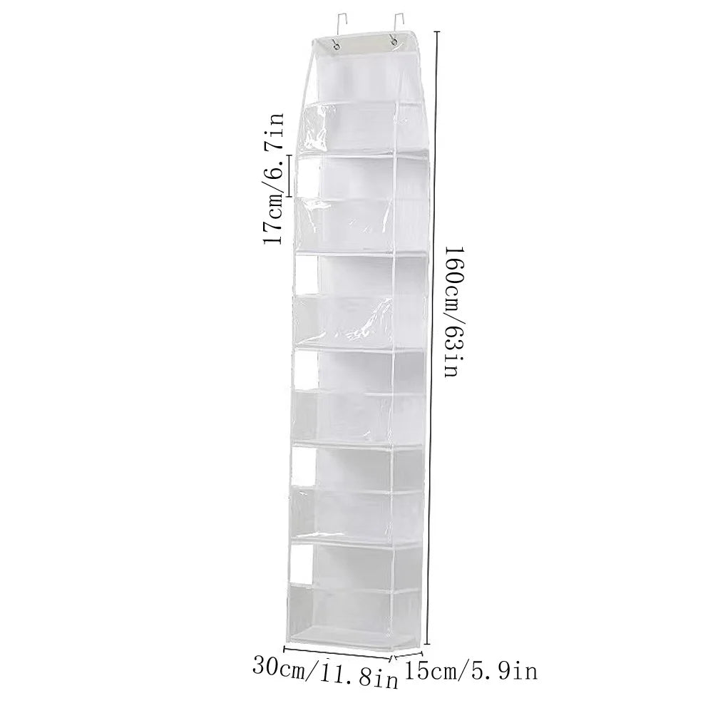 1pc 4 /6Layer Over The Door Hanging Organizer Cosmetics Wall Hanging Storage Organizerfor Nursery Bathroom Closet Bedroom Dorm