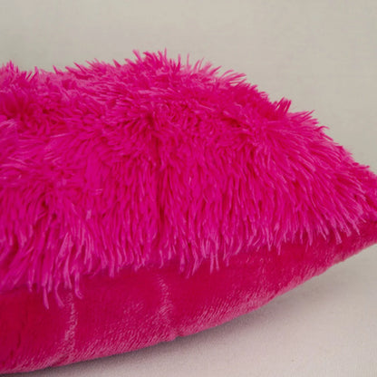 Pack of 2 Luxury Faux Fur Throw Pillow Cover Deluxe Decorative Plush Pillow Case Cushion Cover for Sofa Bedroom  （no pillowcore）