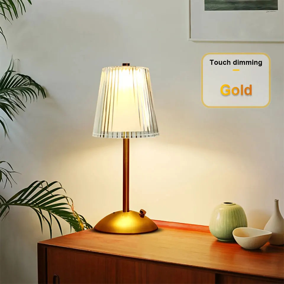 LED Table Lamp Touch Sensor Rechargeable Night Light Nordic interior Dimming Stand LED Bedside Lamp Restaurant Hotel Bar Bedroom