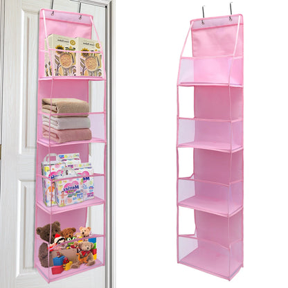 1pc 4 /6Layer Over The Door Hanging Organizer Cosmetics Wall Hanging Storage Organizerfor Nursery Bathroom Closet Bedroom Dorm