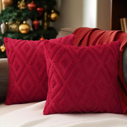 1pc Modern Rhombus Velvet Throw Pillow Cover Soft Solid Pillow Case Decor Square Cushion For Sofa Bedroom Home Pillowcase 45x45